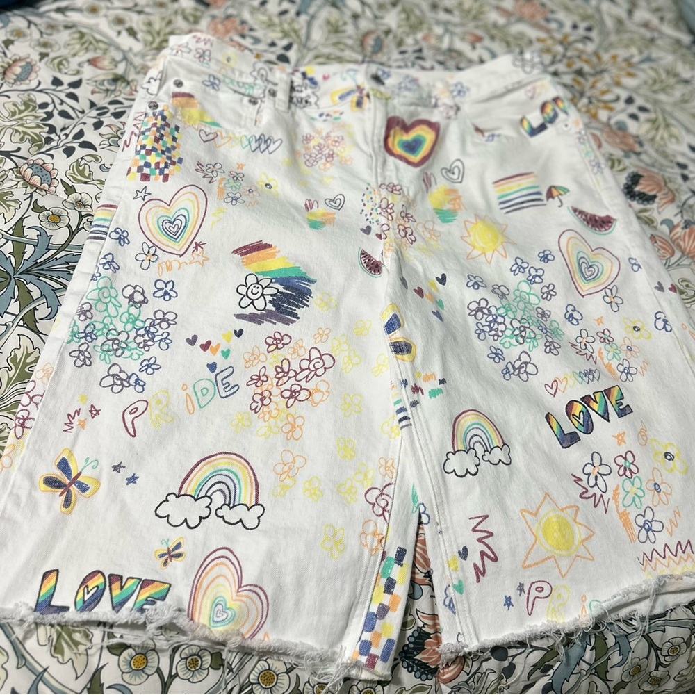 American Eagle Outfitters Pride Colorful Graphic Women's Shorts